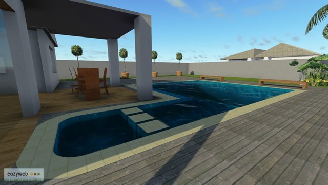House with Pool, Final Render 1